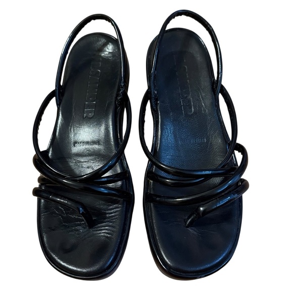 Jil Sander Black Strappy Sandals Size 36.5 - Picture 1 of 6